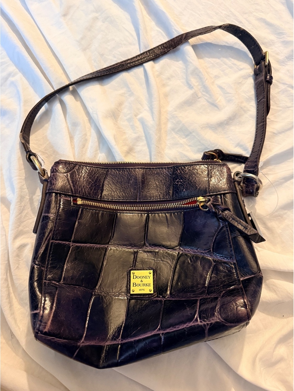 Dooney & Bourke Croc Embossed Leather Crossbody Bag
